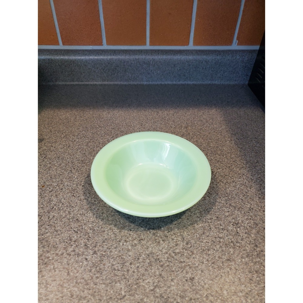 Fire King Jadeite Restaurant Ware Cereal Bowl Flanged Rim 6 Inches